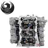 Toyota 3.5L 2GR-FE remanufactured engine, bottom view showing crankshaft and connecting rods
