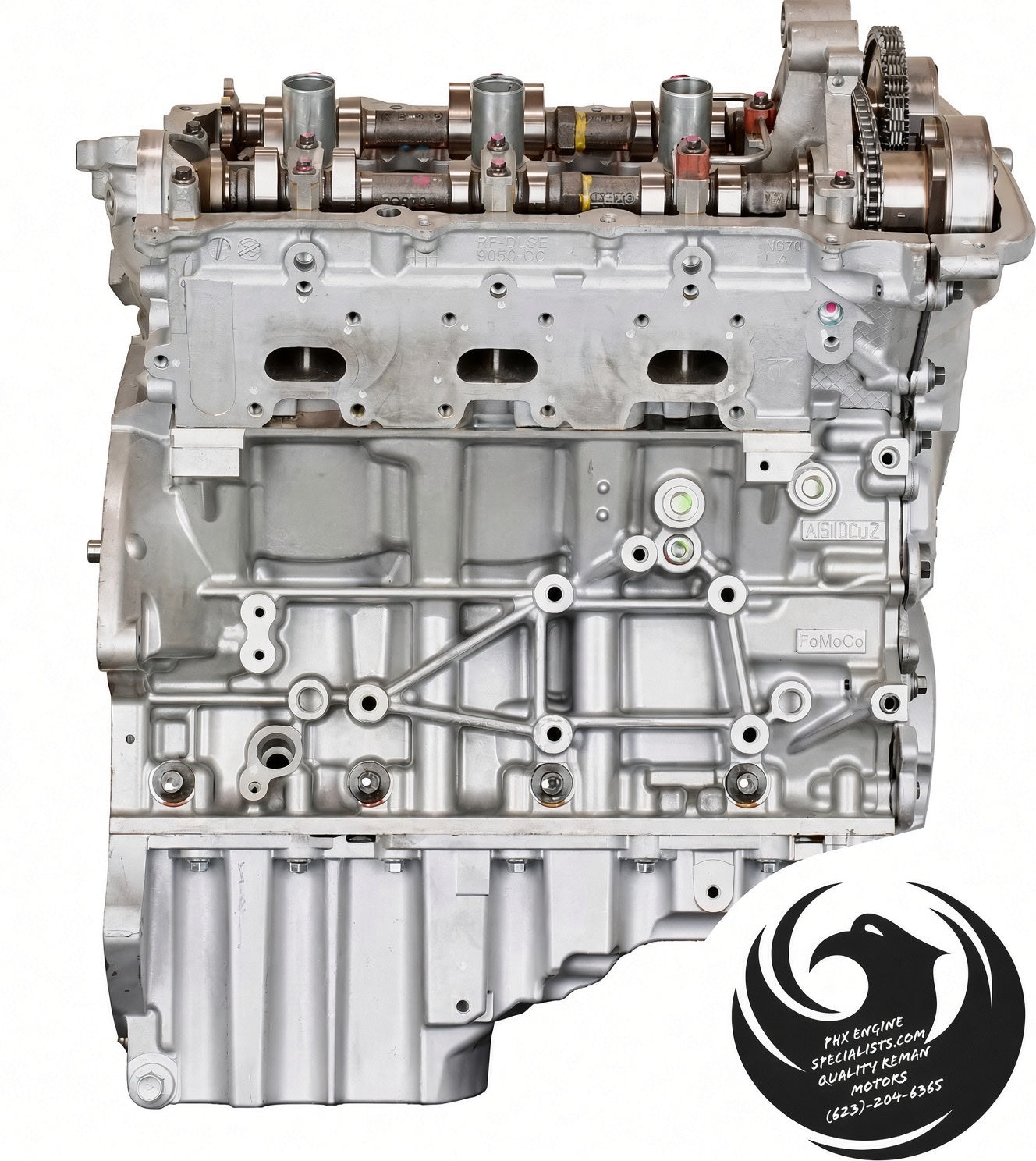 Ford 3.5L EcoBoost remanufactured engine - side view - Phoenix Engine Specialists