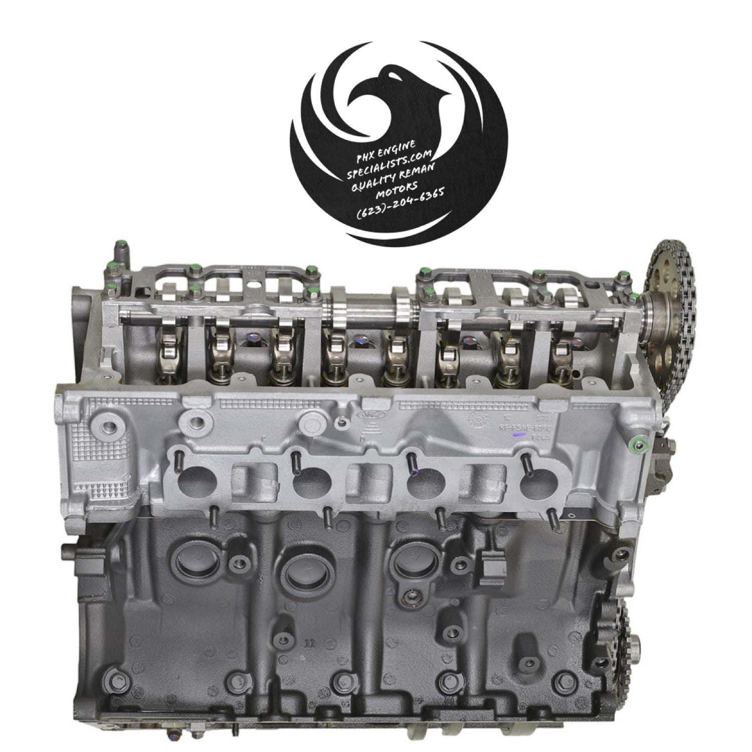 Ford 4.6L 2-valve Romeo remanufactured long block – side view