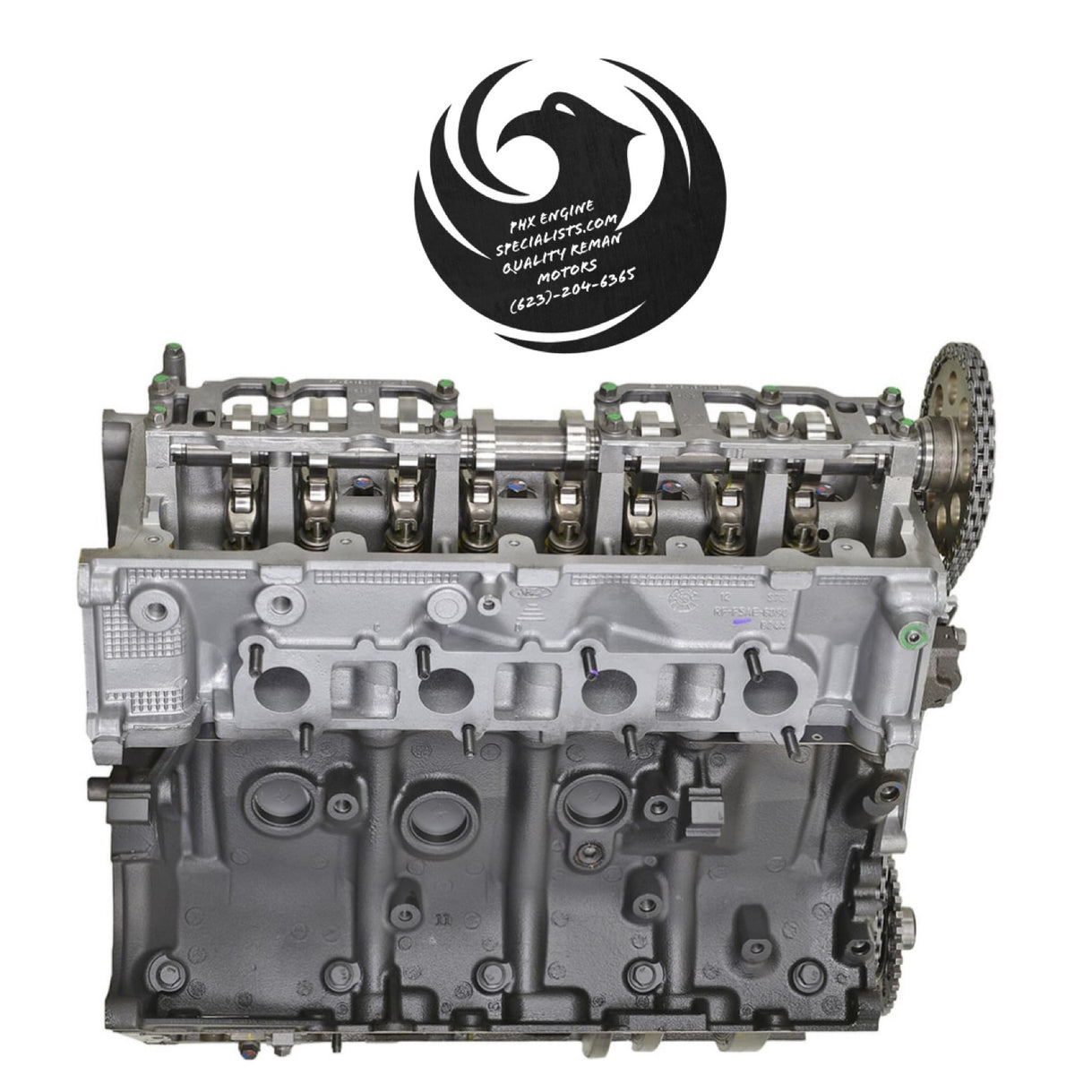 Ford 4.6L 2-valve Romeo remanufactured long block – side view