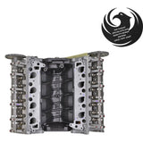 Ford 4.6L 2-valve Windsor remanufactured long block – top view of lifter valley with W casting