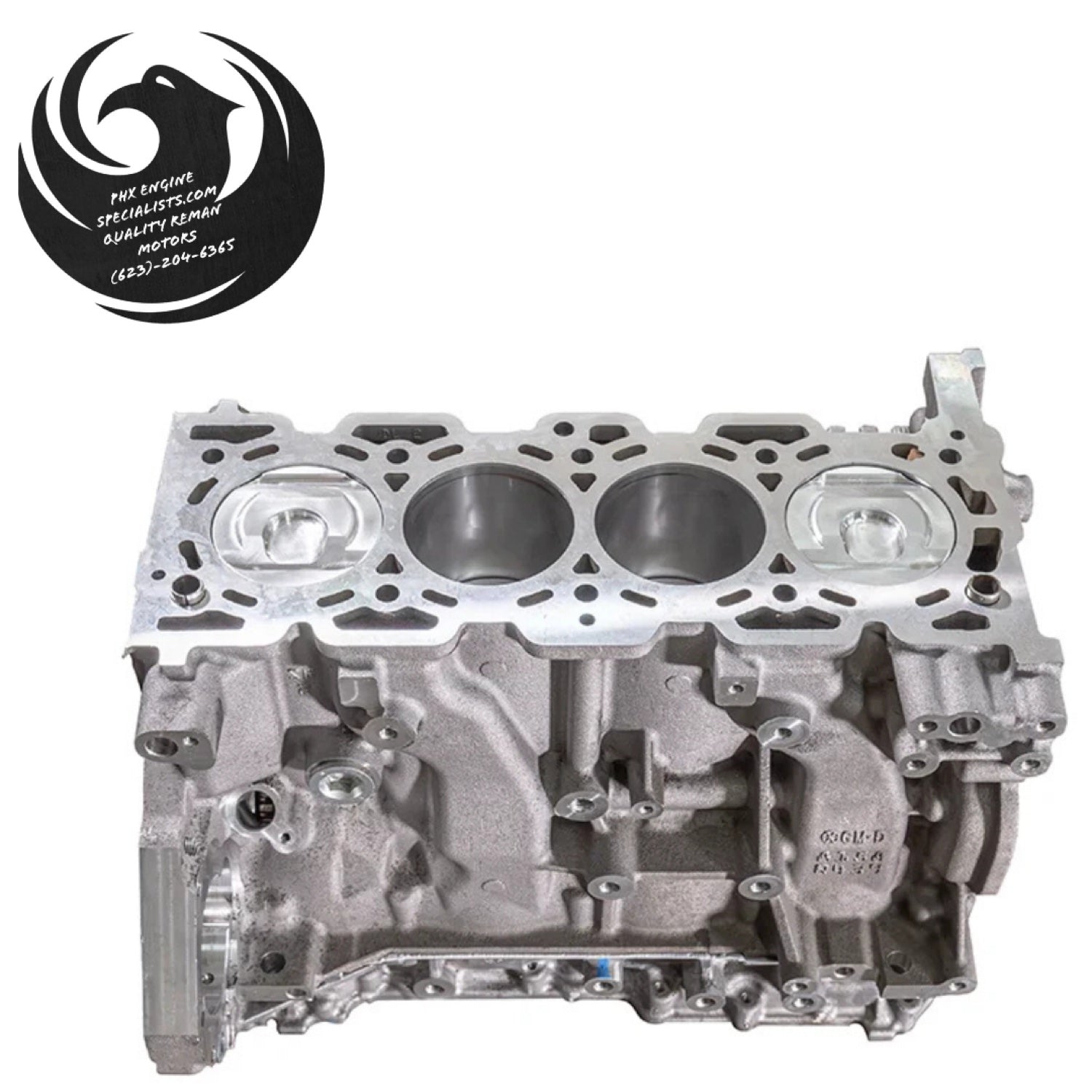 GM 2.5L Ecotec engine block shown during build (short block, no cylinder head)