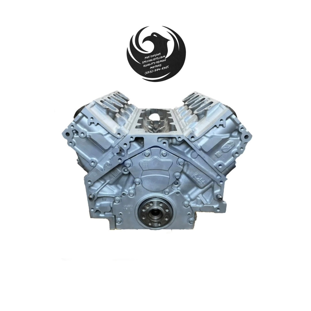 GM 6.2L L87 remanufactured engine - rear view - Phoenix Engine Specialists