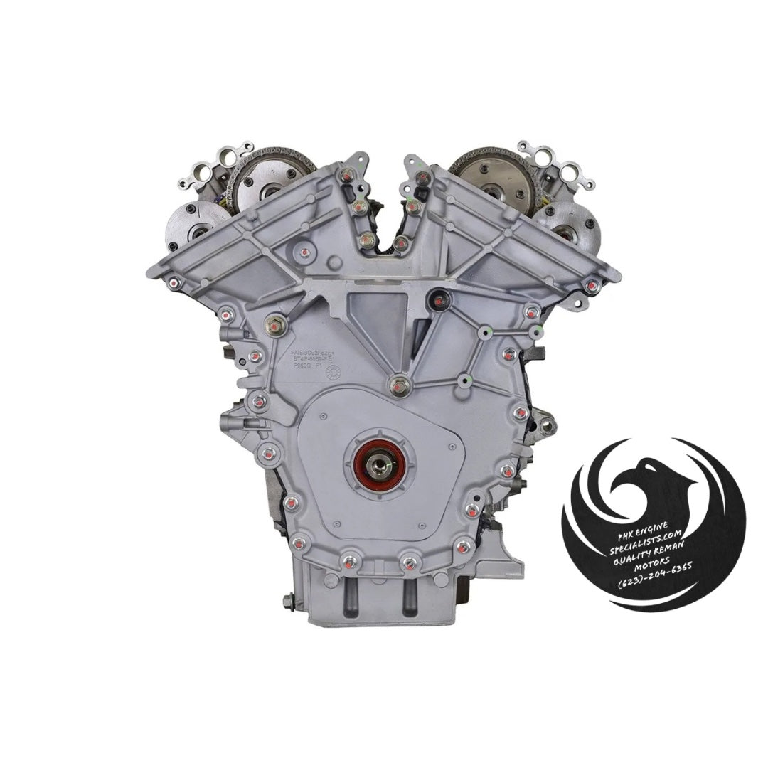 Remanufactured Ford 3.5L/3.7L Cyclone V6 engine (FWD/AWD) - front cover view - Phoenix Engine Specialists