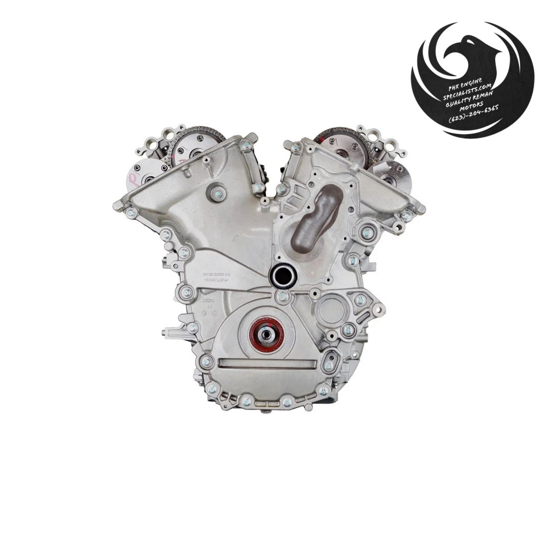 Remanufactured Ford 3.7L/3.5L Cyclone V6 engine (RWD F-150/Mustang/Transit) - front cover view - Phoenix Engine Specialists