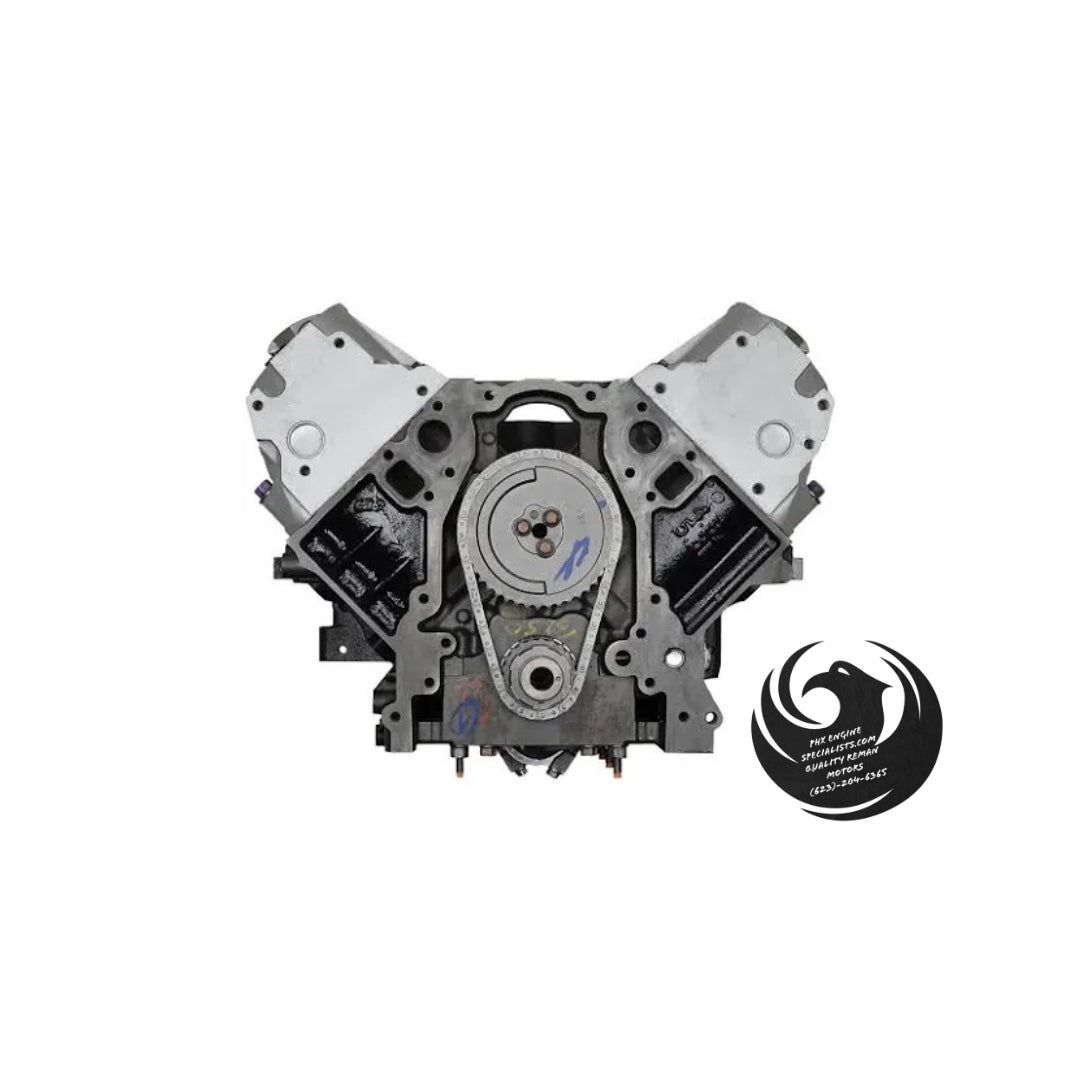 Remanufactured GM 5.3L Vortec engine 1999-2002 - front timing view - Phoenix Engine Specialists